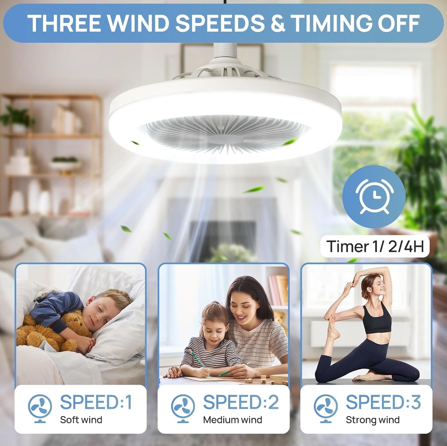 3 U 1 Ventilator za plafon sa više funkcija