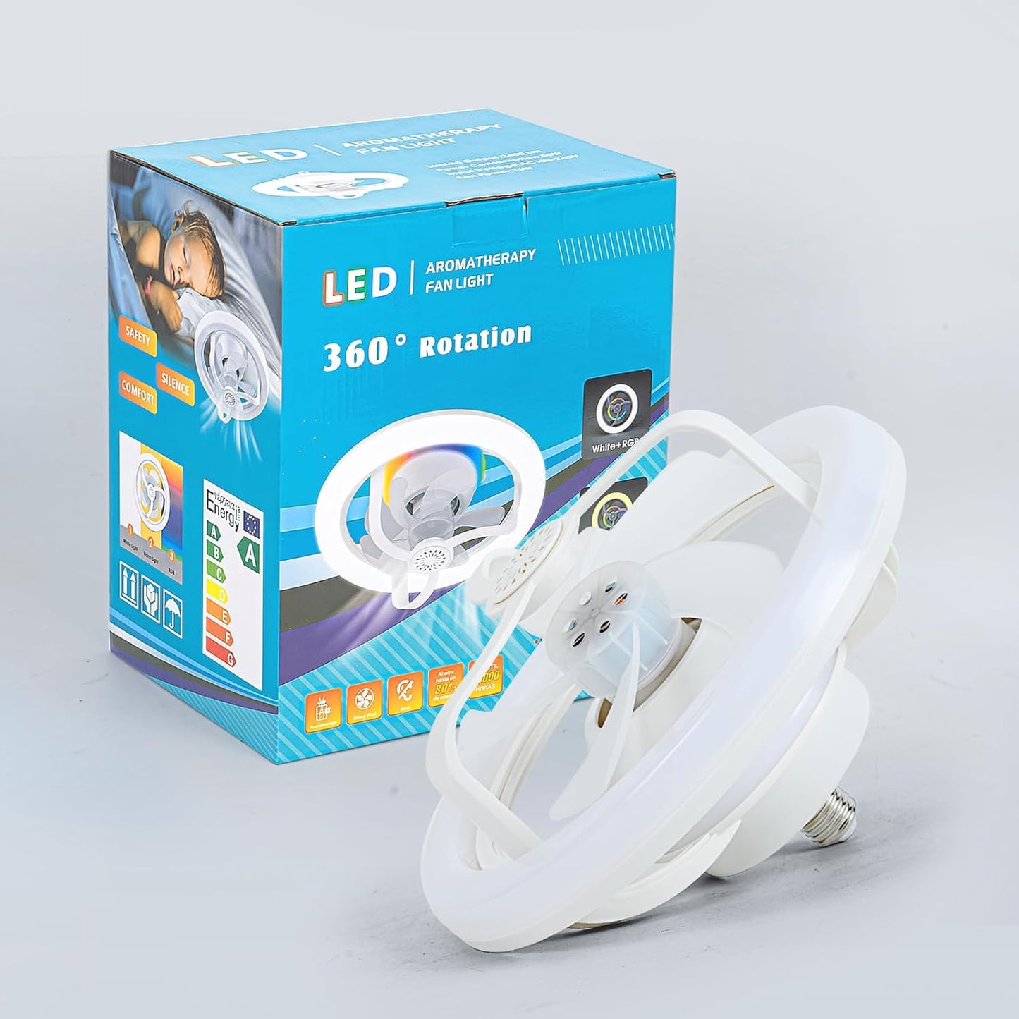 Led luster sa ventilatorom E27