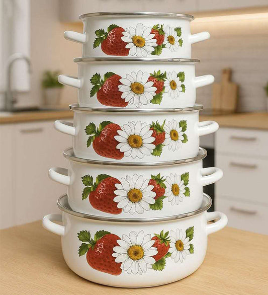 VELIKI EMAJLIRANI SET – 5 ŠERPI