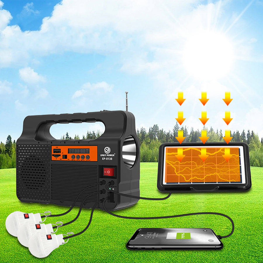 EP-0138 Solarna mobilna stanica za punjenje FM radio Solarna lampa za kampovanje