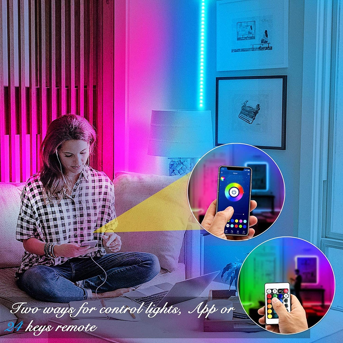 RGB bluetooth muzička svetlosna traka-2